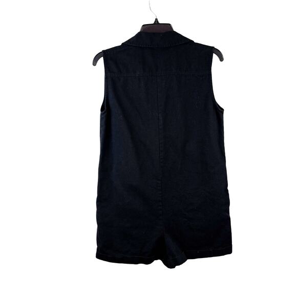 ASOS Black Utility Sleeveless Full Zip Short Jumpsuit - Size 4 - Picture 2 of 7